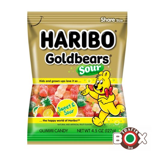 HARIBO Goldbaren Sauer Édes-savanyú, vegyes gyümölcs ízű Gumicukor 80g