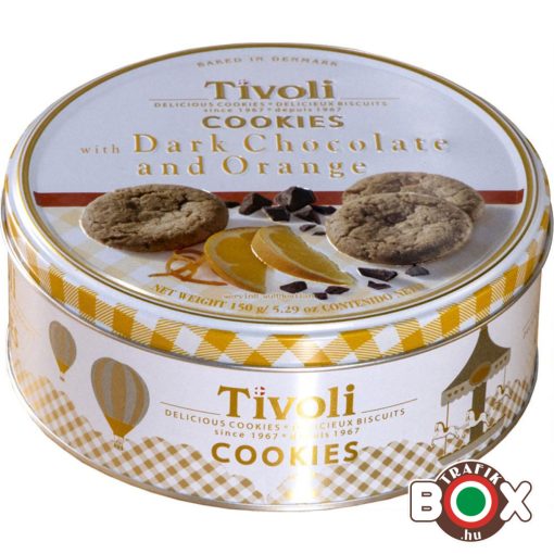 TIVOLI Étcsokoládés Narancsos kekszek 150g