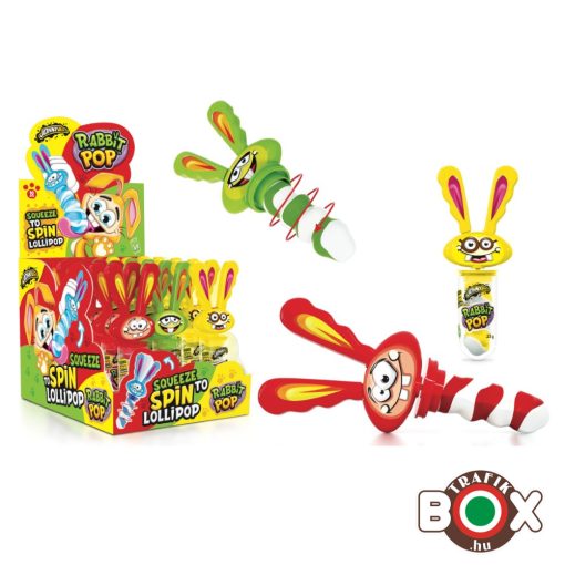 Johny Bee Rabbit Pop nyalóka + játék, 16 db 23g 30707