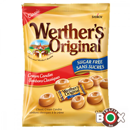 Werther's Original Cream Candies - Sugar FREE - cukormentes keménycukorka 70 g