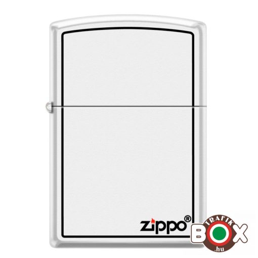 400239 ZIPPO öngyújtó Fehér Zippo fekete kerettel