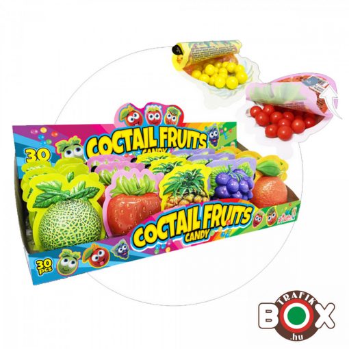 Coctail Fruits cukorka 10g 30 db/doboz