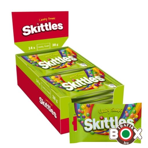 SKITTLES Crazy Sours cukordrazsé 38g 