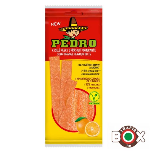 Pedro Orange belts - Vegán 80g 45746