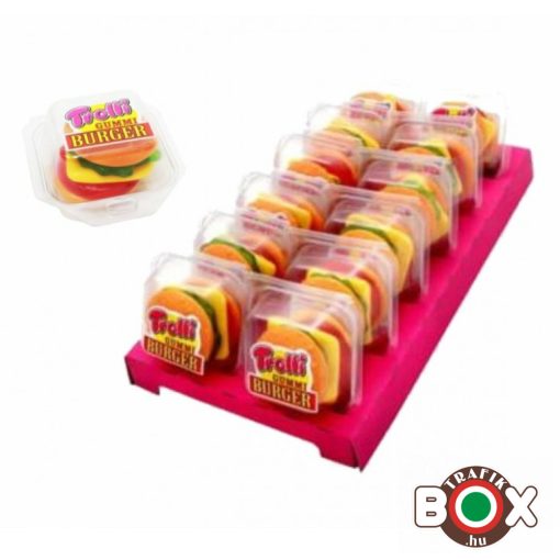 Trolli hamburger gumicukor tálcás 50g 12db/tálca