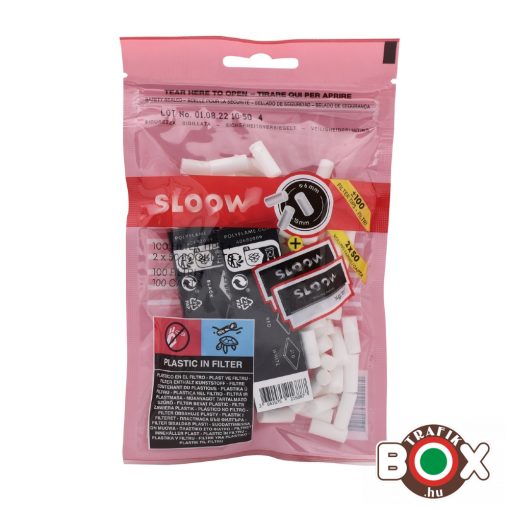 SLOOW 2X50 BLACK SHORT CIGARETTAPAPÍR + 100 FILTER 40682049