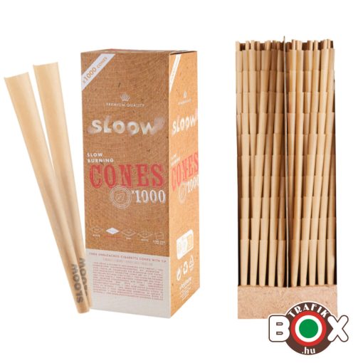 SLOOW Cones Natur, nem fehérített Cigarettahüvely
1000 db 40682080