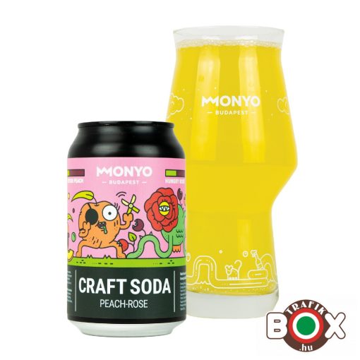 MONYO Peach - Rose Craft Soda 0.33L