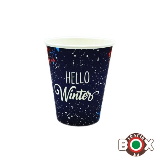 Papírpohár Cappucinos Hello Winter Design 180ml 50 db-os