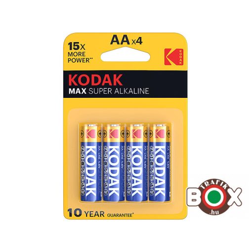 KODAK Max Alkáli Ceruza Elem AA(1,5V) B4 4 db/bliszter