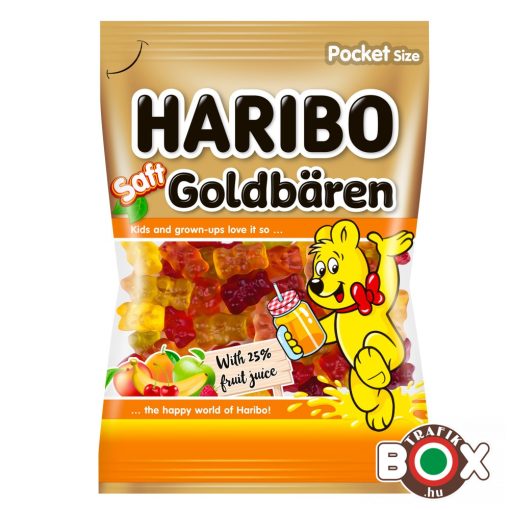 HARIBO Goldbaren Gumicukor Vegyes gyümölcs ízű Saft  85 g