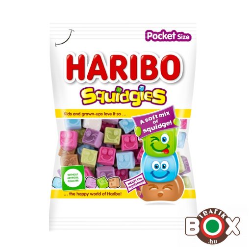 HARIBO Squidgies gyümölcs- és kólaízű habosított gumicukorka 80 g