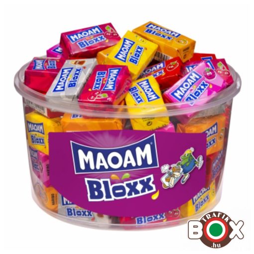 MAOAM Olvadórágó Kördobozban cseresznye, eper, kóla, málna ízű 50×22 g