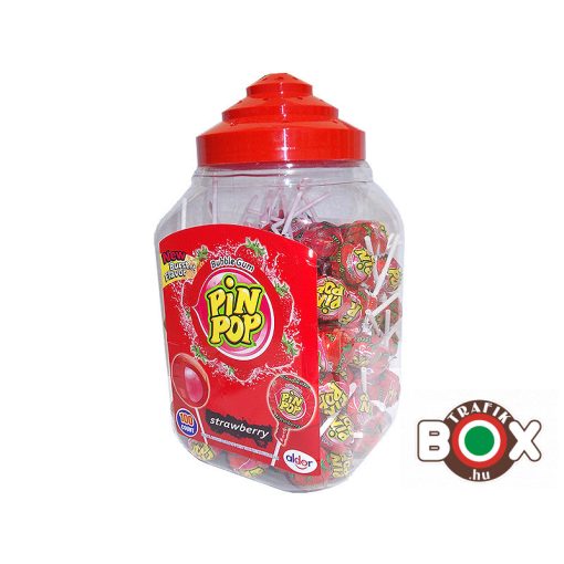 PIN POP Strawberry Nyalóka + Rágó 100×18g