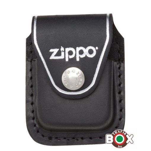 LPCBK Zippo Fekete bőrtok - Fém Klippel